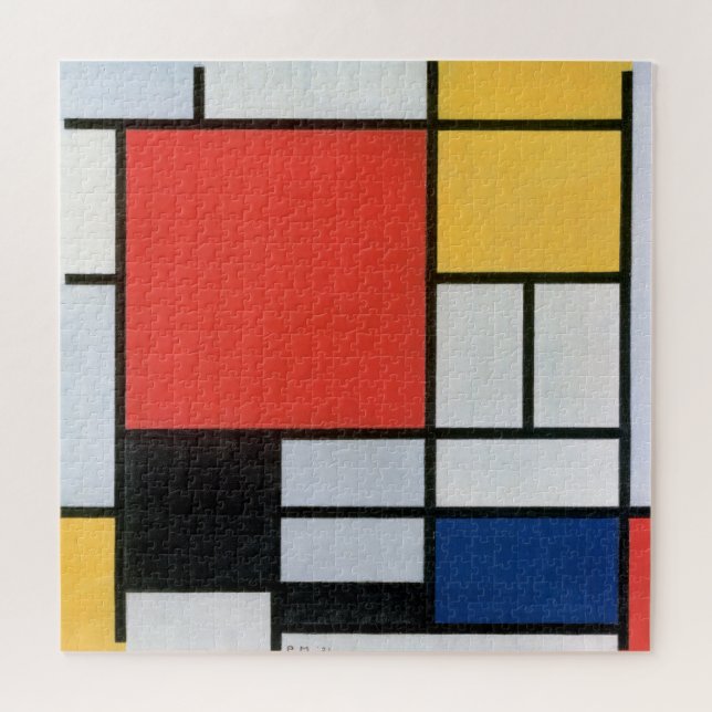Composition Red, Yellow, Blue, Black, Mondrian Jigsaw Puzzle (Horizontal)