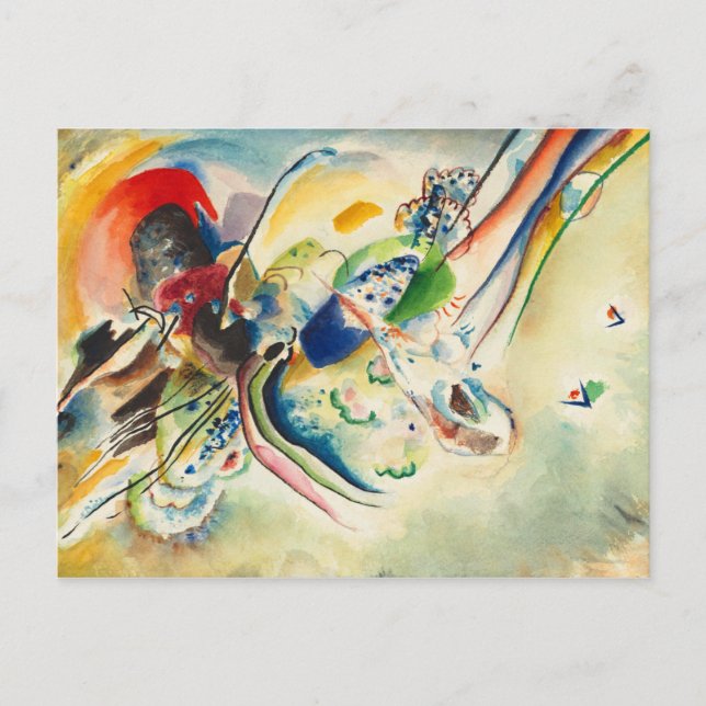 Composition, Study for picture with two Red Spots Postcard (Front)