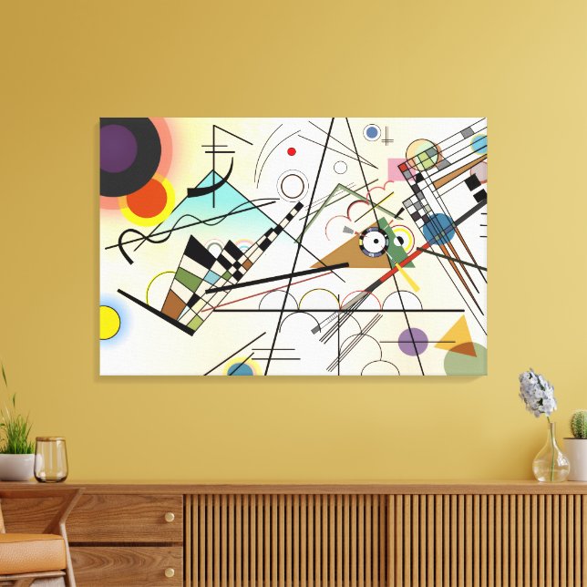 Composition VIII by Wassily Kandinsky Canvas Print (Insitu(LivingRoom))