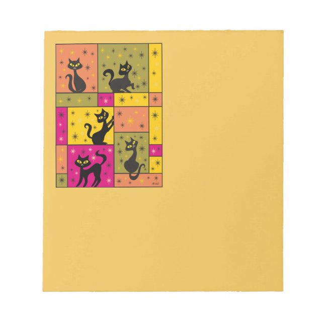 Composition with 5 Black Cats Autumn Frolic Colour Notepad (Front)