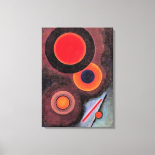 Composition with Circles and Lines Canvas Print