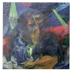 Composition with Figure of a Woman, 1912 (oil on c Tile
