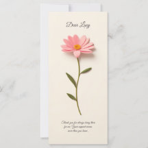 Composition with flower and gratitude