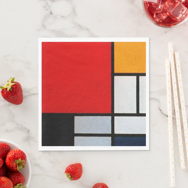 Composition with Large Red Plane Napkin (Insitu)