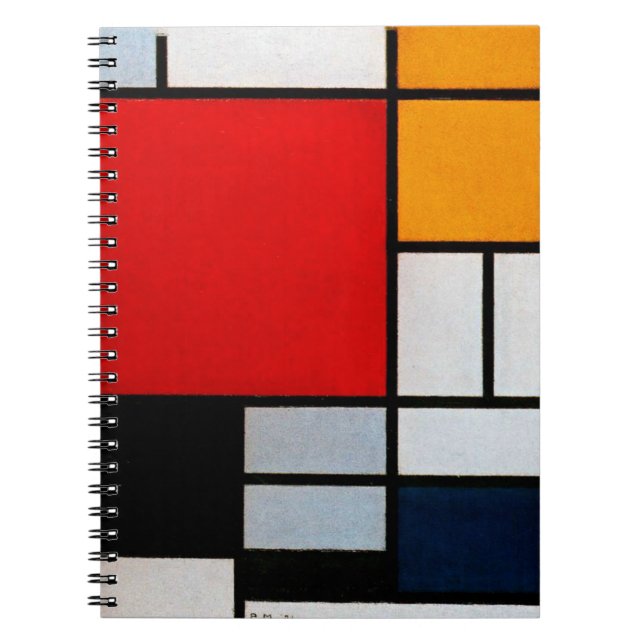 Composition with Large Red Plane Notebook (Front)
