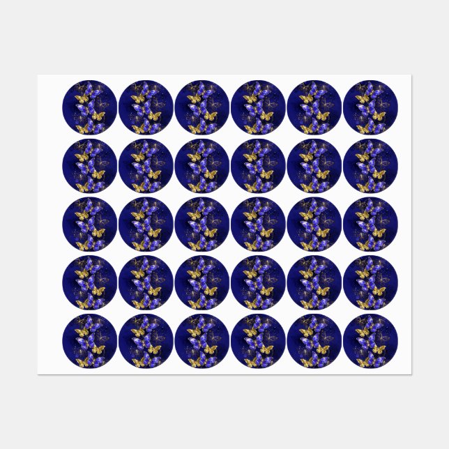 Composition with Sapphire Butterflies (Sheet)