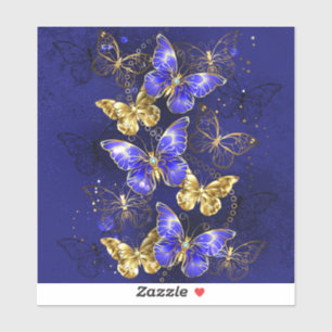 Composition with Sapphire Butterflies