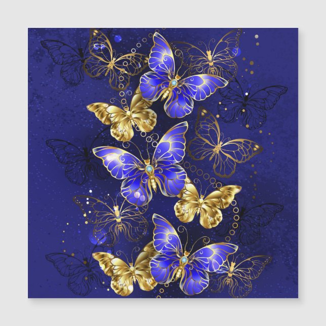 Composition with Sapphire Butterflies (Front)