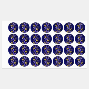 Composition with Sapphire Butterflies