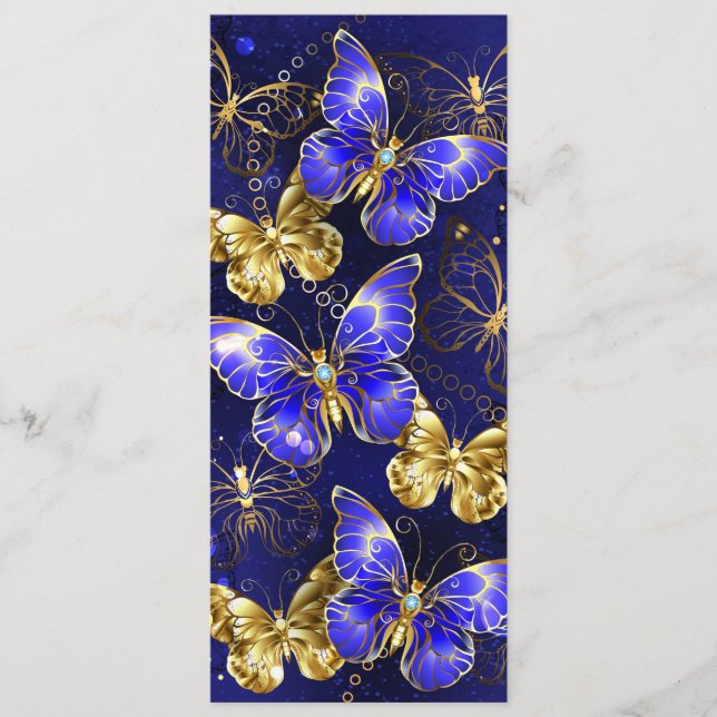 Composition with Sapphire Butterflies Advice Card (Front)