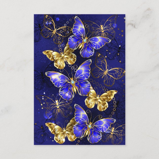 Composition with Sapphire Butterflies Advice Card (Front)