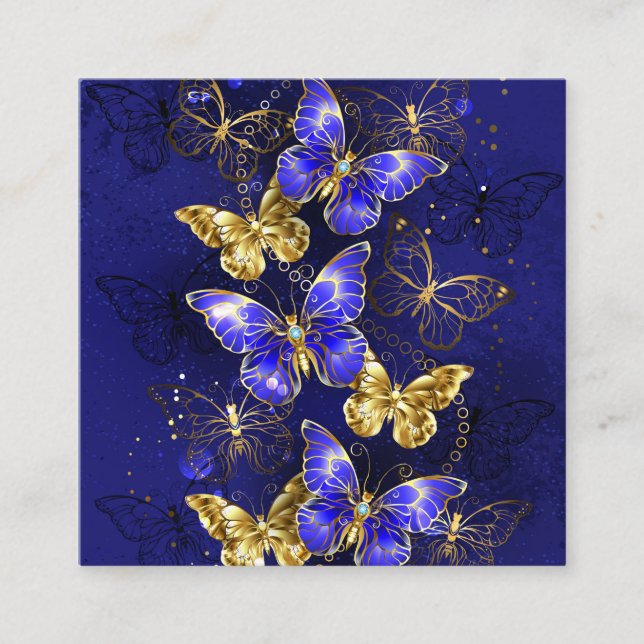 Composition with Sapphire Butterflies Appointment Card (Front)