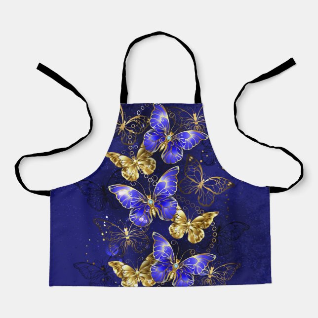 Composition with Sapphire Butterflies Apron (Front)