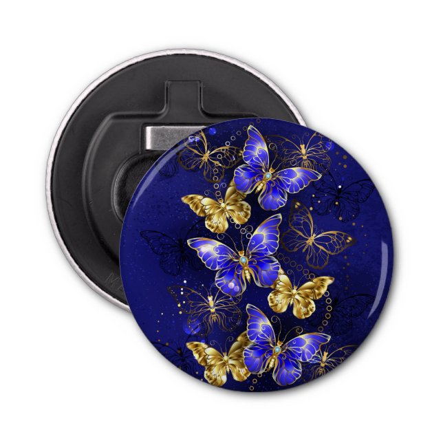 Composition with Sapphire Butterflies Bottle Opener (Front)