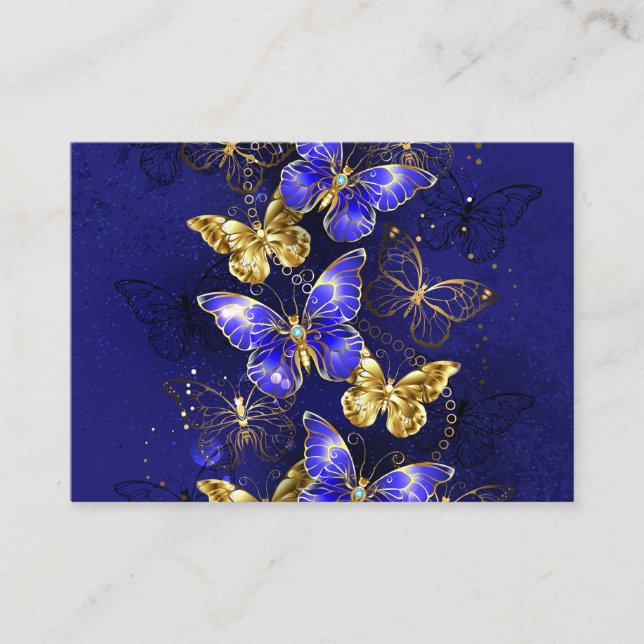 Composition with Sapphire Butterflies Business Card (Front)