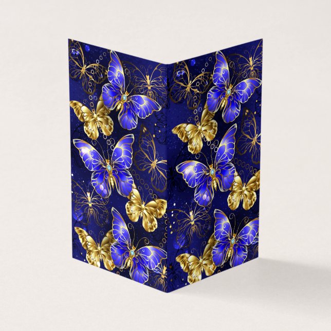 Composition with Sapphire Butterflies Business Card (Outside)