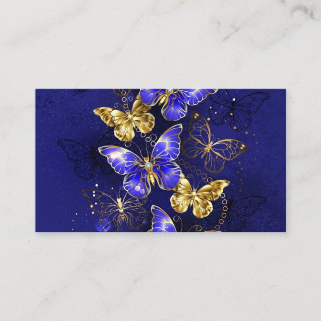 Composition with Sapphire Butterflies Business Card (Front)