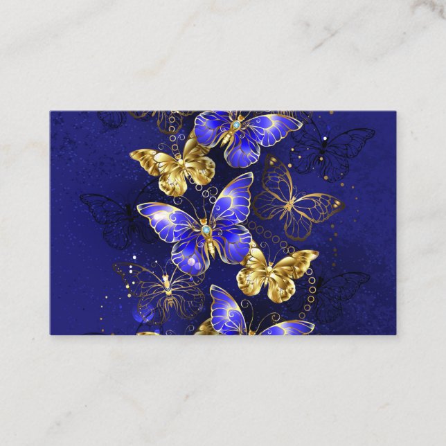 Composition with Sapphire Butterflies Business Card (Front)