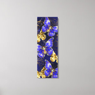 Composition with Sapphire Butterflies Canvas Print