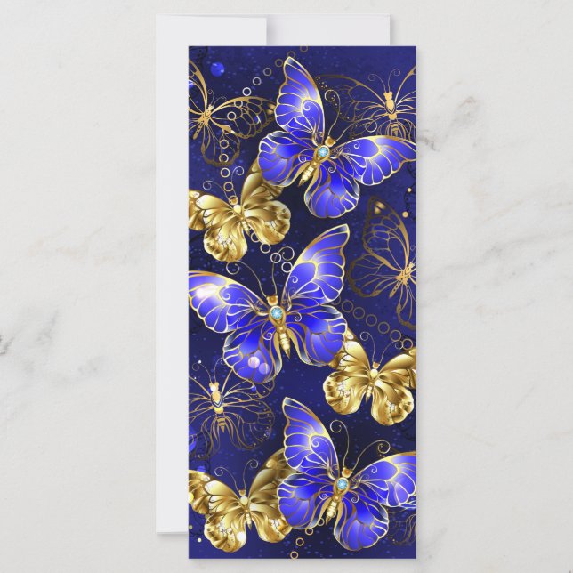 Composition with Sapphire Butterflies Card (Front)