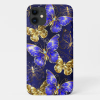 Composition with Sapphire Butterflies