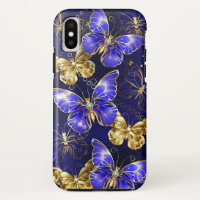 Composition with Sapphire Butterflies