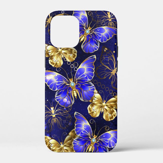 Composition with Sapphire Butterflies Case-Mate iPhone Case (Back)
