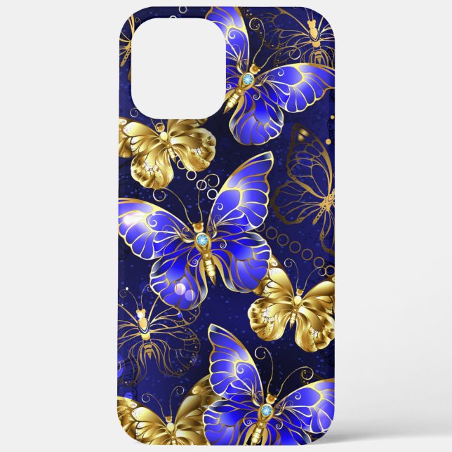 Composition with Sapphire Butterflies Case-Mate iPhone Case (Back)