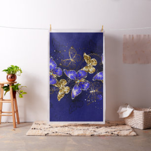 Composition with Sapphire Butterflies Fabric