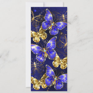 Composition with Sapphire Butterflies Holiday Card