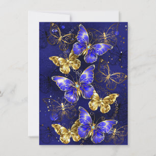 Composition with Sapphire Butterflies Invitation