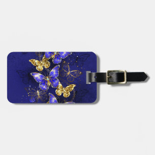 Composition with Sapphire Butterflies Luggage Tag