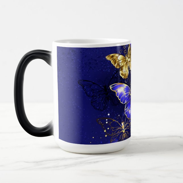 Composition with Sapphire Butterflies Magic Mug (Left)