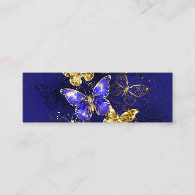 Composition with Sapphire Butterflies Mini Business Card (Front)