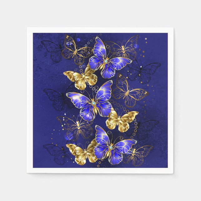 Composition with Sapphire Butterflies Napkin (Front)