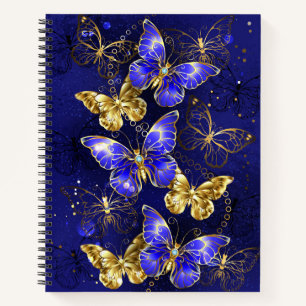 Composition with Sapphire Butterflies Notebook