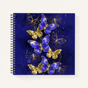 Composition with Sapphire Butterflies Notebook
