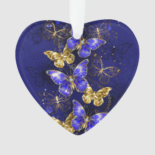 Composition with Sapphire Butterflies Ornament