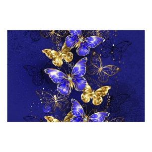 Composition with Sapphire Butterflies Photo Print