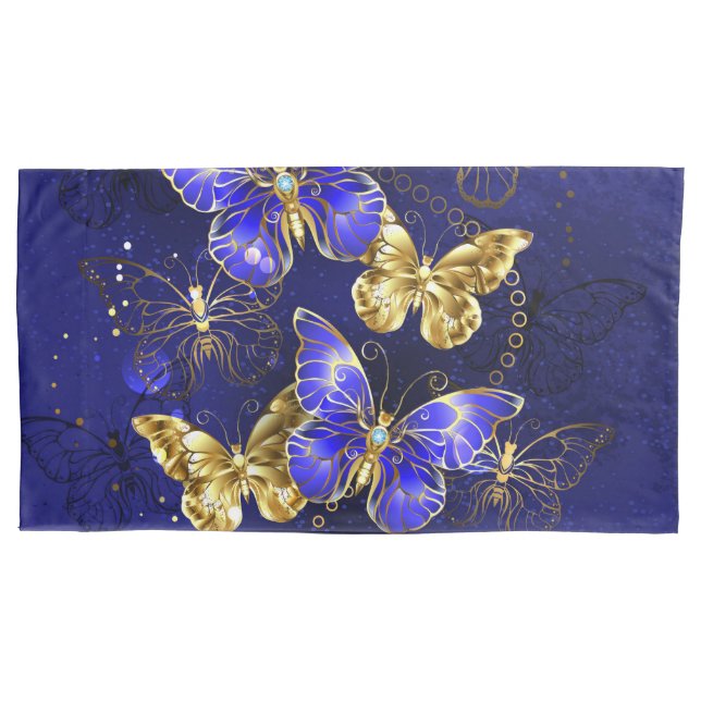 Composition with Sapphire Butterflies Pillowcase (Front)