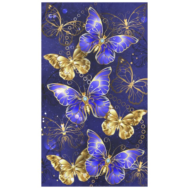 Composition with Sapphire Butterflies Tablecloth (Front)