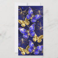 Composition with Sapphire Butterflies
