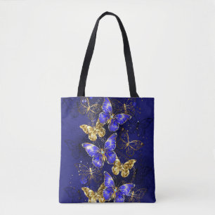 Composition with Sapphire Butterflies Tote Bag
