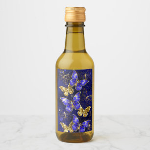Composition with Sapphire Butterflies Wine Label