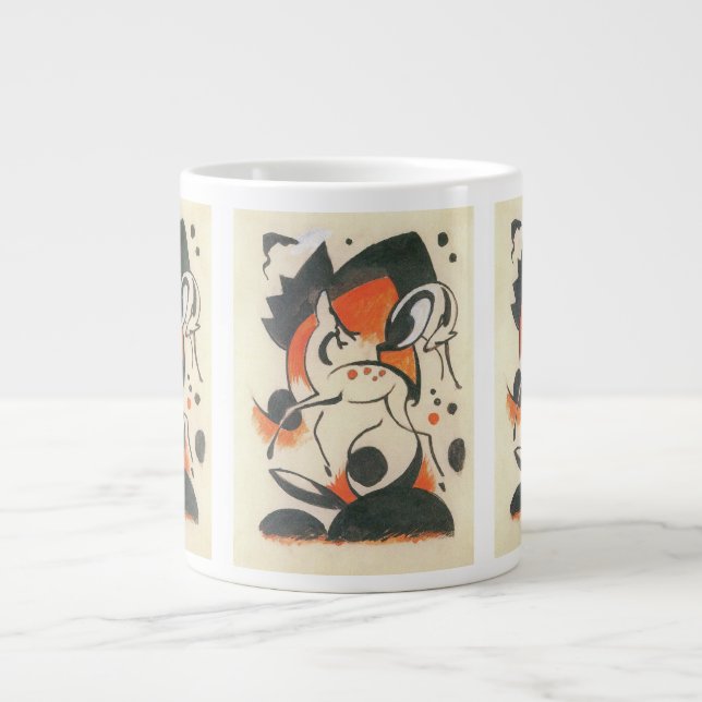 Composition with Two Deer by Franz Marc Large Coffee Mug (Front)