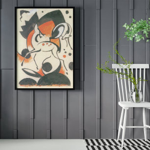 Composition with Two Deer by Franz Marc Poster