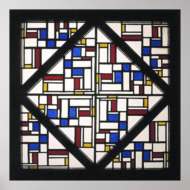 Composition with Window with Coloured Glass Poster (Front)