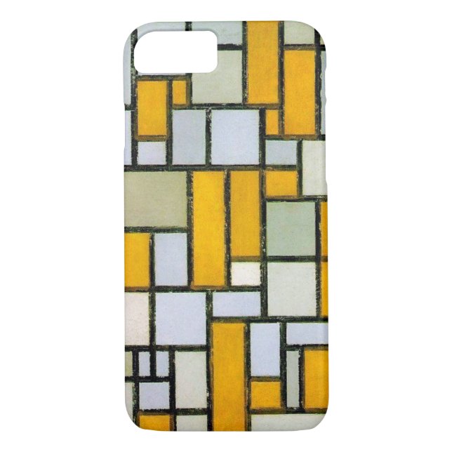 Composition Yellow and Grey, Mondrian Case-Mate iPhone Case (Back)