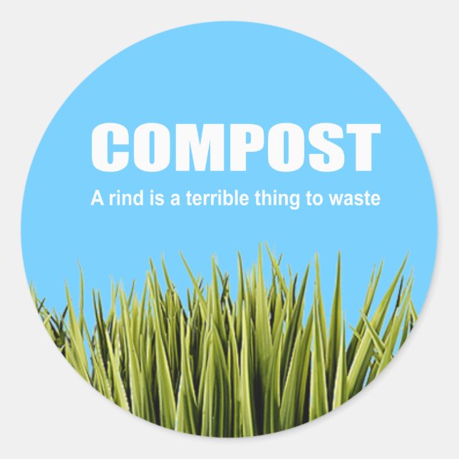 Compost: A rind is a terrible thing to waste Classic Round Sticker (Front)
