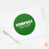Compost: A rind is a terrible thing to waste Classic Round Sticker (Envelope)